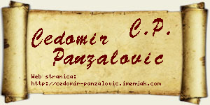 Čedomir Panzalović vizit kartica